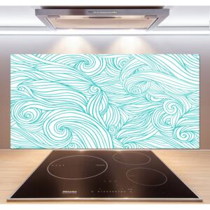 Panel do kuchyne Modré vlny pl-pksh-120x60-f-82527147
