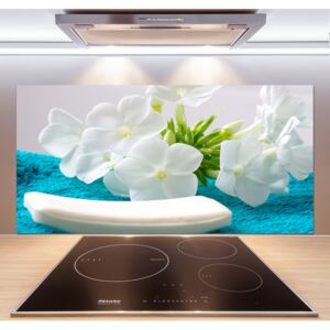 Panel do kuchyne Biele kvety spa pl-pksh-120x60-f-89406381
