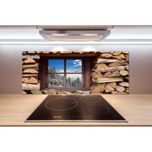 Panel do kuchyne Zima za oknom pl-pksh-125x50-f-111665307