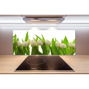 Panel do kuchyne Biele tulipány pl-pksh-125x50-f-40774671
