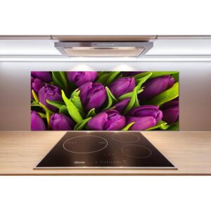 Panel do kuchyne Fialové tulipány pl-pksh-125x50-f-89975331