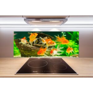 Dekoračný panel sklo Zlaté rybky pl-pksh-125x50-f-89540196