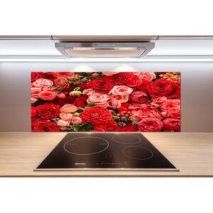 Panel do kuchyne Červené kvety pl-pksh-125x50-f-89362554