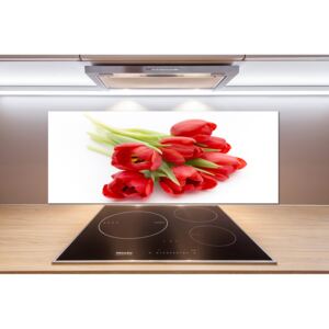 Panel do kuchyne Červené tulipány pl-pksh-125x50-f-99817079