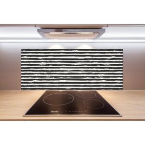 Panel do kuchyne Čiernobiele pásky pl-pksh-125x50-f-98614123