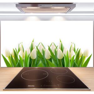 Panel do kuchyne Biele tulipány pl-pksh-140x70-f-30153186