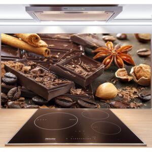 Sklenený panel do kuchynskej linky Čokoláda pl-pksh-140x70-f-73637018
