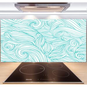 Panel do kuchyne Modré vlny pl-pksh-140x70-f-82527147