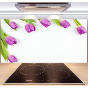 Panel do kuchyne Fialové tulipány pl-pksh-140x70-f-78573099