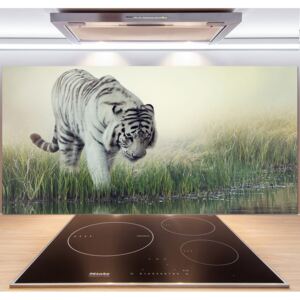 Dekoračný panel sklo Biely tiger pl-pksh-140x70-f-84071201