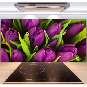 Panel do kuchyne Fialové tulipány pl-pksh-140x70-f-89975331