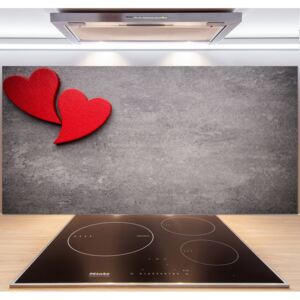 Panel do kuchyne Červená srdce pl-pksh-140x70-f-90748629