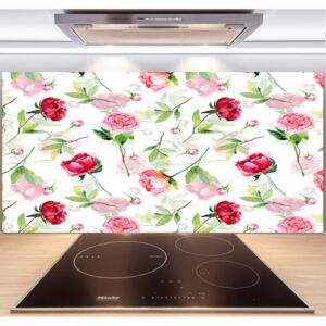 Panel do kuchyne Ružové pivónie pl-pksh-140x70-f-91564586