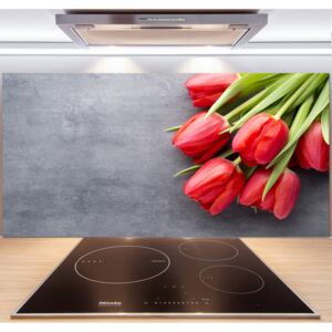 Panel do kuchyne Červené tulipány pl-pksh-140x70-f-99719823