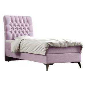 Boxspringová posteľ, jednolôžko, fialová, 80x200, ľavá, BARY
