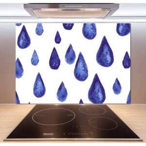 Panel do kuchyne Modré kvapky pl-pksh-100x70-f-126312321
