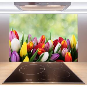Panel do kuchyne Farebné tulipány pl-pksh-100x70-f-69344290