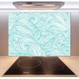 Panel do kuchyne Modré vlny pl-pksh-100x70-f-82527147