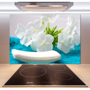 Panel do kuchyne Biele kvety spa pl-pksh-100x70-f-89406381