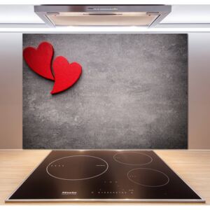 Panel do kuchyne Červená srdce pl-pksh-100x70-f-90748629