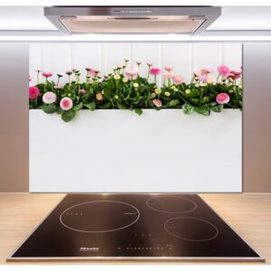 Panel do kuchyne Ružové sedmokrásky pl-pksh-100x70-f-99649628