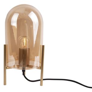 LEITMOTIV Sada 2 ks – Stolná lampa Glass Bell – hnedá