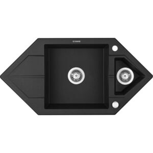 Granitový kuchynský drez - Deante HEXON G653 čierna metalická