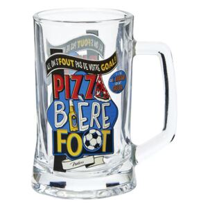 Pivový pohár "Pizza biére foot" D 8,5 X H. 13 cm - 40 cl, sklo (NT0344)