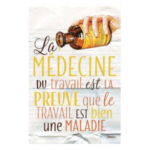 Dekoračná tabuľka M "Medecine du travail" 20 x 30 cm, plech