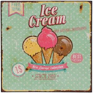 Obraz Ice Cream, MDF 25x25cm (6H0944)