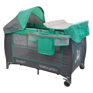 Detská cestovná postieľka s polohovaním Baby Mix De Lux Mint