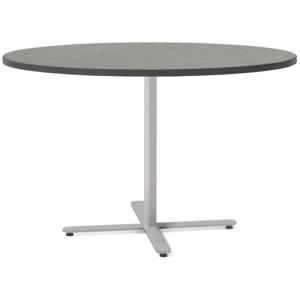Stôl Tilo, Ø1200x720 mm, strieborná / tmavošedá