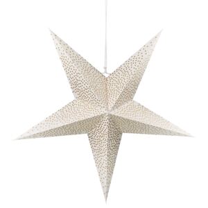 Butlers LATERNA MAGICA Papierová dekoračné hviezda 60 cm - biela/zlatá