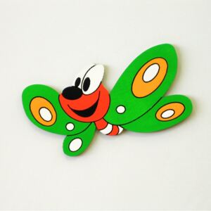 Dekorácia na stenu Zelený motýľ, 30 cm