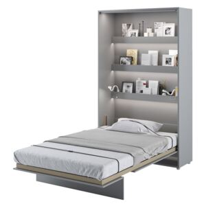 Sklápacia posteľ BC-02 120x200 Bed Concept, Farby: šedý, LED svetlo s USB: bez LED svetla s USB, Vnútorné osvetlenie pod policami: s osvetlením políc, Vonkajšie LED osvetlenie: bez osvetlenia