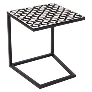 PALAZZO Príručný stolík - čierna/biela