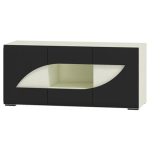 WIP TV stolík BRYZA BRTV-2C Farba: biely mat / čierny lesk / biely alebo čierny úchyt