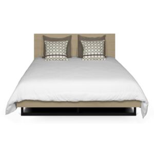 Svetlohnedá posteľ s nohami z ocele TemaHome Mara, 160 × 200 cm