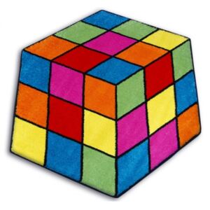 Detský kusový koberec Rubikova kocka viacfarebný, Velikosti 80cm