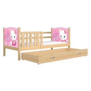 GL Detské postele so zábranou Dobby 190x80 Hello Kids č. 8 Farba: Borovica