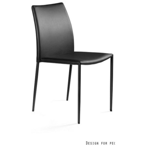 Dizajnová stolička Azura eko koža - čierna/biela