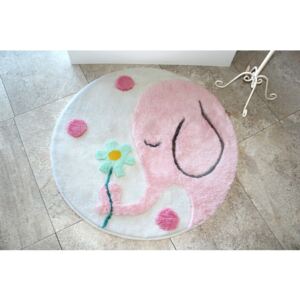 Kúpeľňová predožka Alessia Buyuk Fil Pink, Ø 90 cm