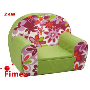 Detské kresielko FIMEX kvety zelené