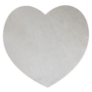 Šedý kožený podtácek v tvare srdca - 14 * 14 * 0,3 cm