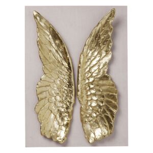 KARE DESIGN Dekorácia na stenu Wings 110×80 cm – zlatá