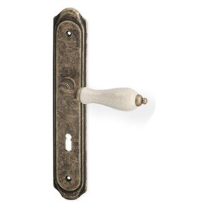Dverové kovanie ACT Antik (BRONZ) - BB kľučka-kľučka otvor pre obyčajný kľúč/Bronz