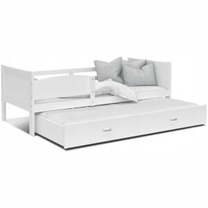 Detská posteľ s prístelkou TWISTER M2 - 190x80 cm - biela / biela