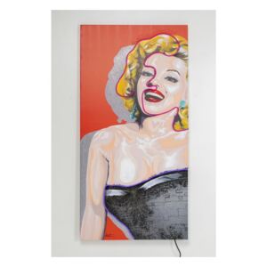 KARE DESIGN Obraz s ručnými ťahmi Touched Idol Marilyn Neon160×80 cm
