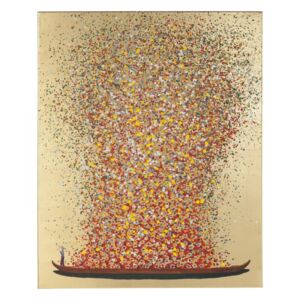 KARE DESIGN Ručne maľovaný obraz Flower Boat 160×120 cm