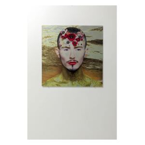 KARE DESIGN Sklenený obraz Metallic Flower Man 80×80 cm